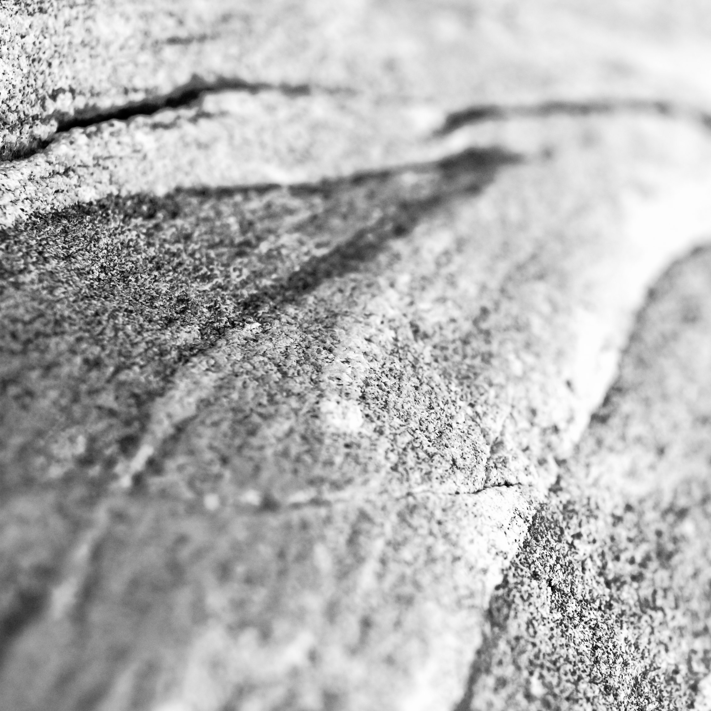 Close-up of smooth glacially polished rock surface with natural lines and textures on the Swedish west coast.